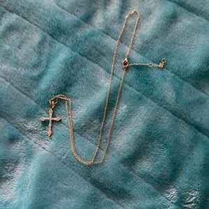 Cross necklace 14k gold